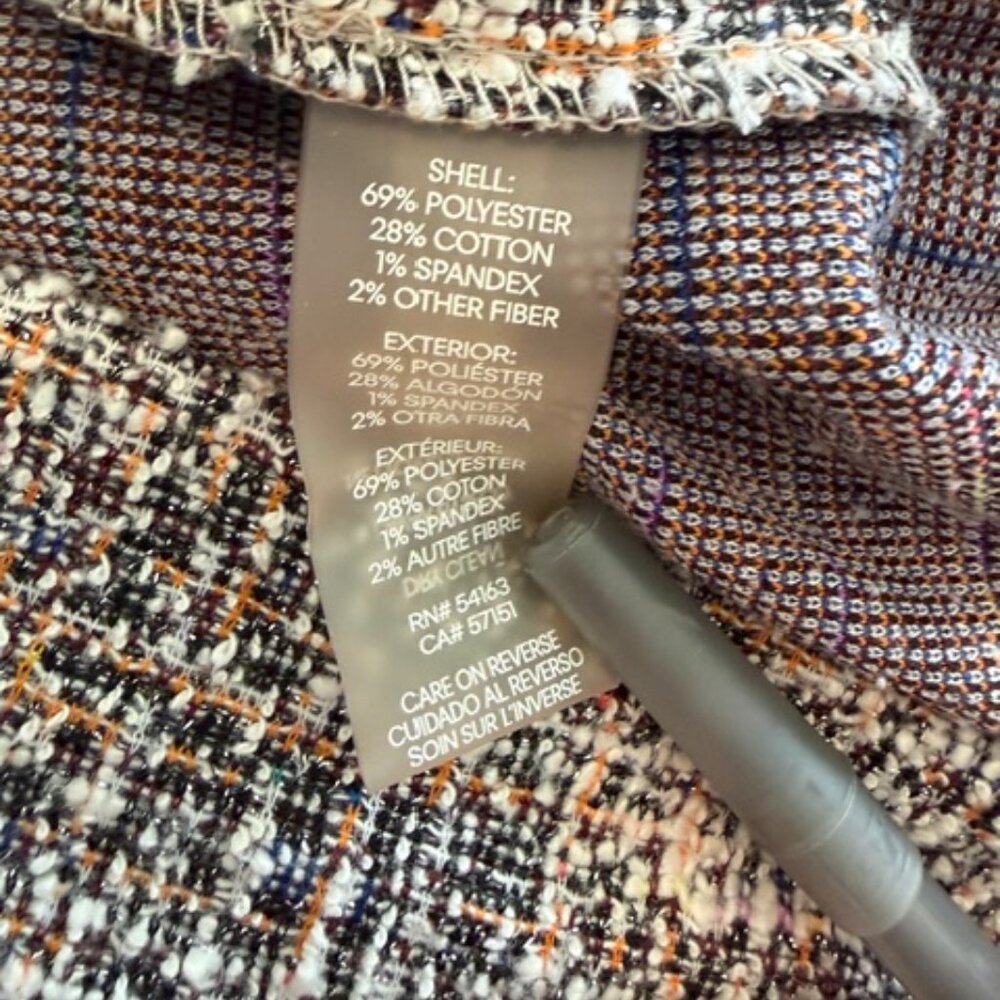 Calvin Klein Women Multicolored Tweed Sheath Dress Sz 10 Business Chic Preppy - Picture 7 of 10